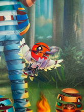SUPER A “Viridian Forest” Hand Embellished Canvas Edition
