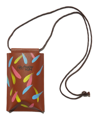 Yusuke Toda “100% Recycled PVC Leather Smartphone Pouch Brown