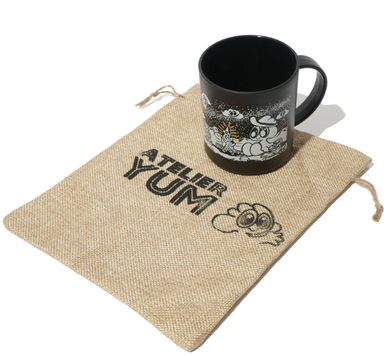 Yusuke Toda “Sustainable Coffee Grounds Mug & Portable Hemp Bag - Black