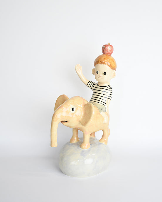 Yasuhito Kawasaki  “Boy Straddling Elephant”