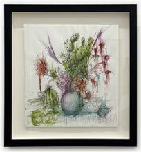 Alexis Mata "Distortion Exercise on a Vase with Prickly Pear Cacti and Flowers"