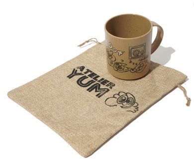 Yusuke Toda “Sustainable Coffee Grounds Mug & Portable Hemp Bag - Beige