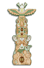 Dulk “Heritage" engraved hand-painted wooden totem - Verde
