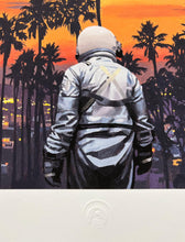 Scott Listfield - Elysian Print - Lone Astronaut - looking into a palm tree clad Los Angeles