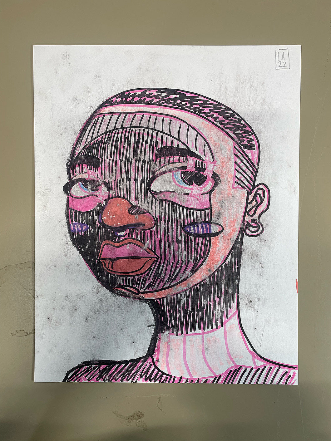 Langston Allston “Pink Study” -  - Originals