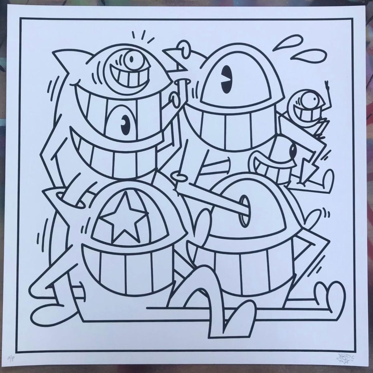 PEZ “Connected Crew” Black on White Edition -  - Collectables